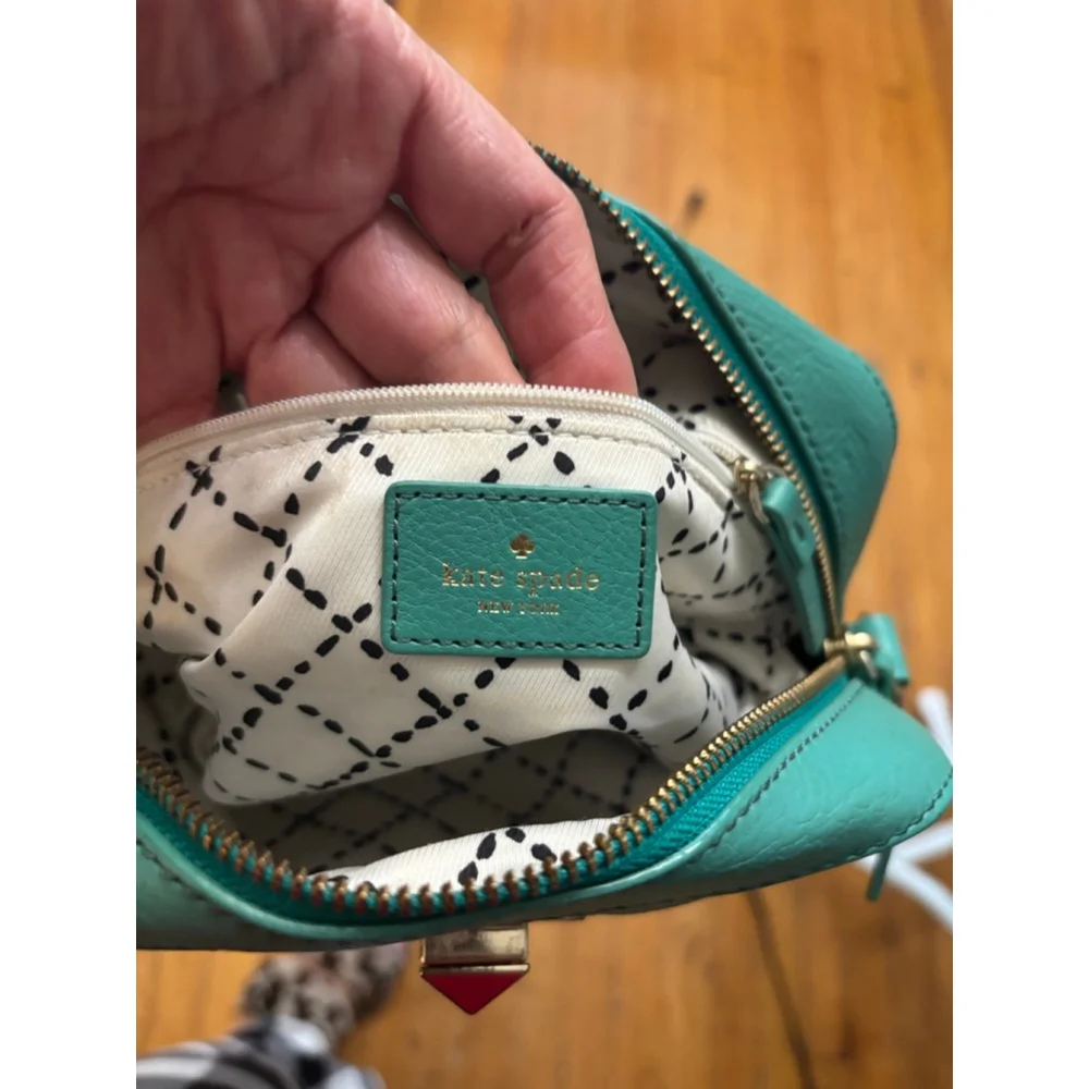 Kate Spade Green Leather Crossbody Bag Small - Picture 6 of 8
